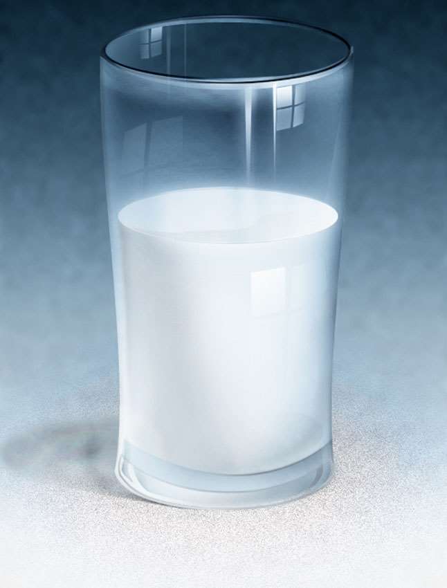 PS鼠绘逼真装着牛奶的杯子 优图宝 PS鼠绘教程