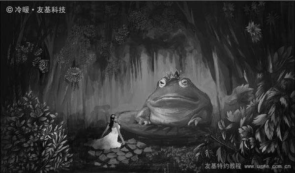 PS鼠绘神话故事青蛙王子与公主插画 优图宝 PS鼠绘教程