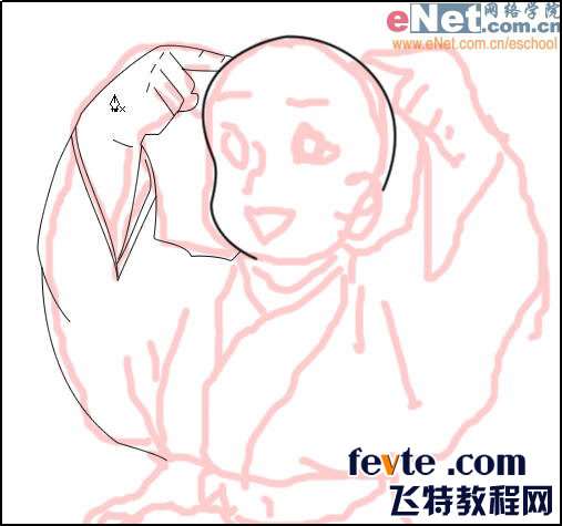 PS鼠绘卡通人物一休 优图宝 PS鼠绘教程