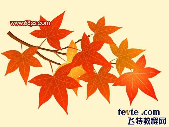 PS绘制秋意壁纸 优图宝 PS鼠绘教程