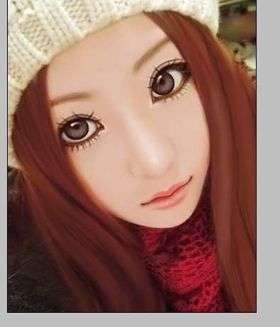 PS鼠绘可爱大眼睛女孩 优图宝 PS鼠绘教程