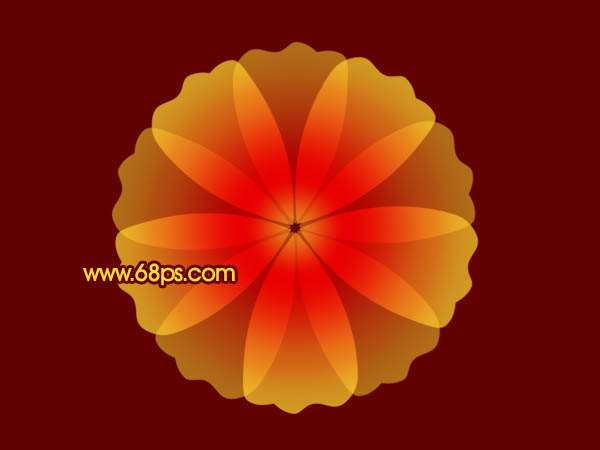 PS绘制红色花朵壁纸 优图宝 PS鼠绘教程
