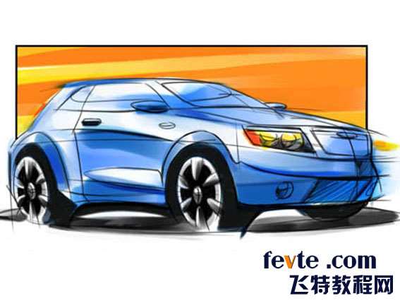 PS鼠绘简单的卡通汽车 优图宝 PS鼠绘教程