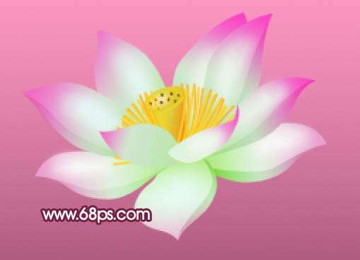 PS鼠绘荷花 优图宝 PS鼠绘教程