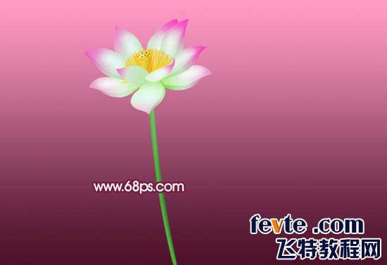 PS鼠绘荷花 优图宝 PS鼠绘教程