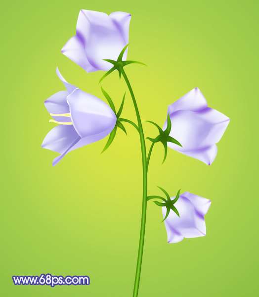PS鼠绘紫色花朵 优图宝 PS鼠绘教程