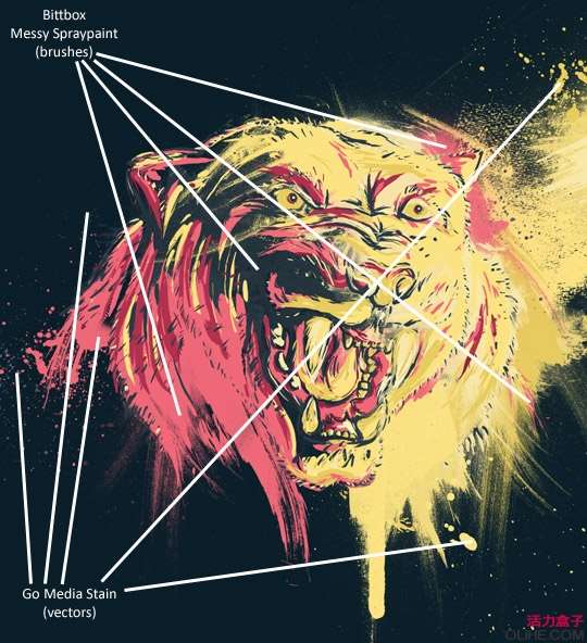 PS鼠绘凶悍的美洲狮海报 优图宝 PS鼠绘教程