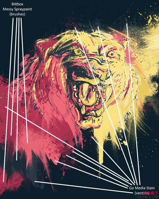 PS鼠绘凶悍的美洲狮海报 优图宝 PS鼠绘教程