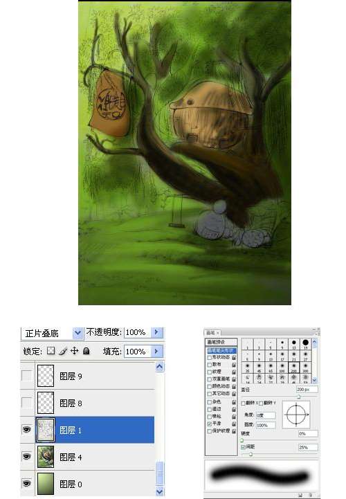 PS鼠绘榕树上的木屋 优图宝 PS鼠绘教程