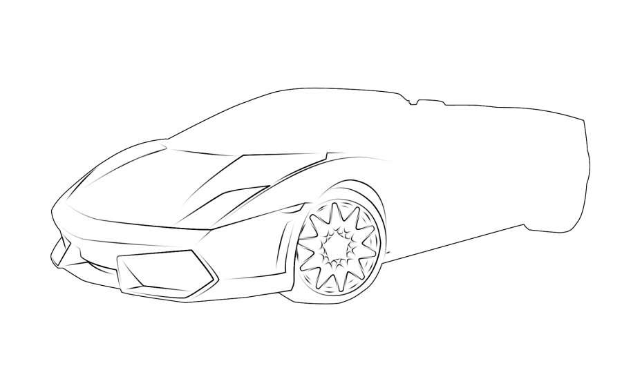 PS鼠绘兰博基尼Gallardo LP560教程 优图宝 PS鼠绘教程