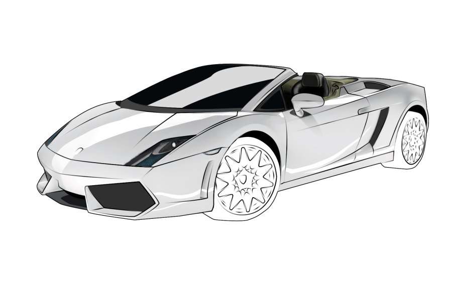 PS鼠绘兰博基尼Gallardo LP560教程 优图宝 PS鼠绘教程PS鼠绘兰博基尼Gallardo LP560教程 优图宝 PS鼠绘教程