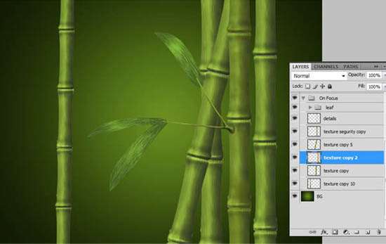 Photoshop绘制真实的竹林 优图宝 photoshop鼠绘教程