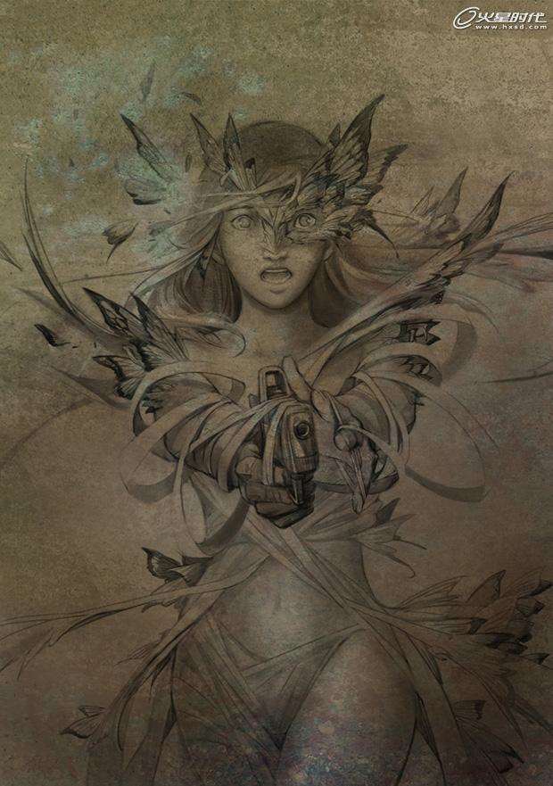 PS鼠绘CG女孩插画 优图宝 PS鼠绘教程