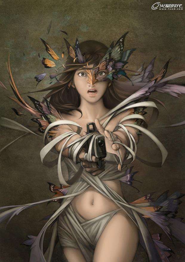 PS鼠绘CG女孩插画 优图宝 PS鼠绘教程