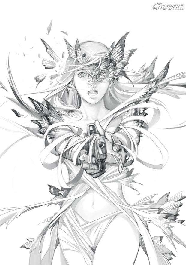 PS鼠绘CG女孩插画 优图宝 PS鼠绘教程