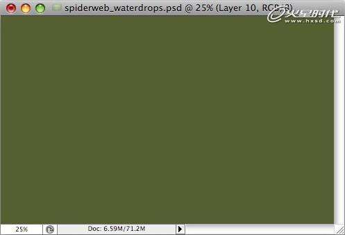 PS鼠绘蜘蛛网上晶莹的水珠 优图宝 PS鼠绘教程