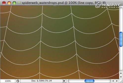 PS鼠绘蜘蛛网上晶莹的水珠 优图宝 PS鼠绘教程