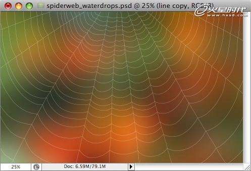 PS鼠绘蜘蛛网上晶莹的水珠 优图宝 PS鼠绘教程