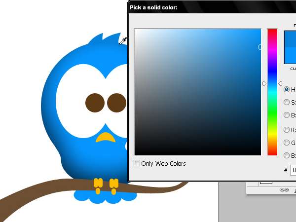 PS鼠绘可爱的蓝色小鸟 优图宝 PS鼠绘教程