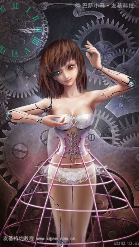 PS绘制性感卡通机器人女孩 优图宝 PS鼠绘教程