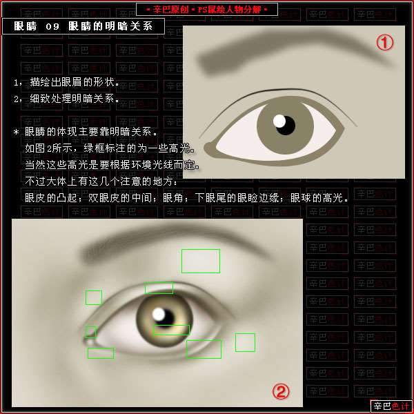PS鼠绘眼睛教程 优图宝 PS鼠绘教程