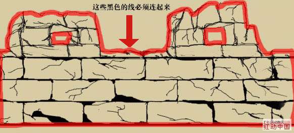 PS鼠绘卡通风格古长城 优图宝 PS鼠绘教程