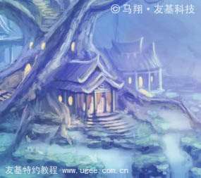 PS鼠绘奇幻山谷 优图宝 PS鼠绘教程