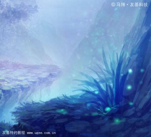 PS鼠绘奇幻山谷 优图宝 PS鼠绘教程