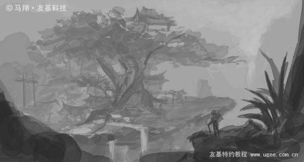 PS鼠绘奇幻山谷 优图宝 PS鼠绘教程
