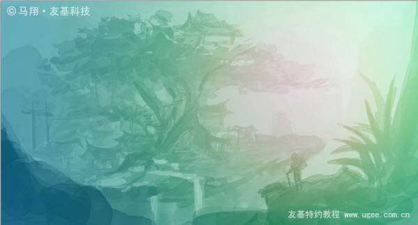 PS鼠绘奇幻山谷 优图宝 PS鼠绘教程