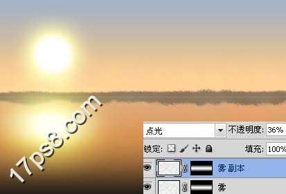PS绘制河畔日出图片 优图宝 PS鼠绘教程