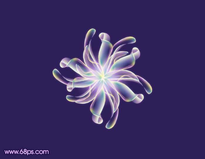 PS制作炫丽幻彩花朵 优图宝 PS鼠绘教程