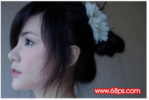 PS美女侧面转仿手绘效果 优图宝 鼠绘教程
