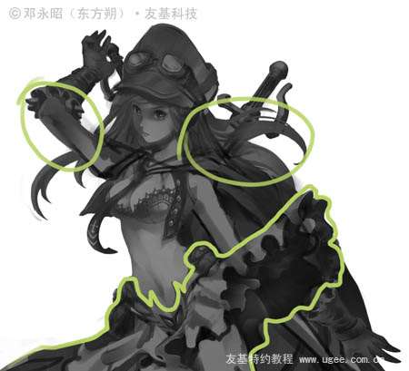 PS鼠绘可爱女海盗 优图宝 鼠绘教程