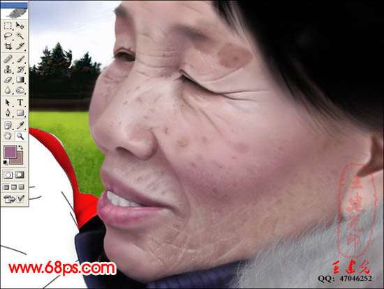 PS鼠绘超真实老人和小孩照片 优图宝 鼠绘教程