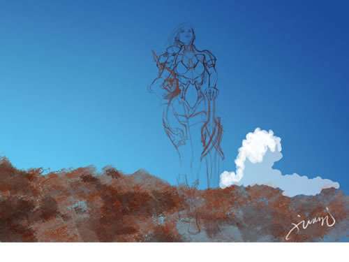 PS鼠绘游戏中的美女战士 优图宝 鼠绘教程