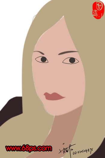 PS鼠绘逼真美女Avril 优图宝 鼠绘教程