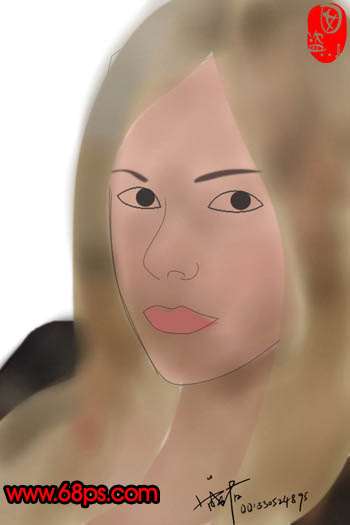 PS鼠绘逼真美女Avril 优图宝 鼠绘教程