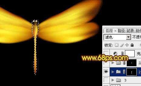 Photoshop打造闪闪金光的蜻蜓效果 优图宝网 PS入门实例教程