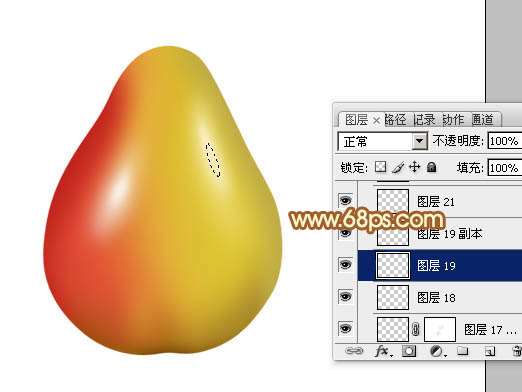PS绘制精致逼真小梨 优图宝网 PS入门实例教程