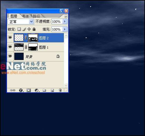 Photoshop打造绝色海天月色