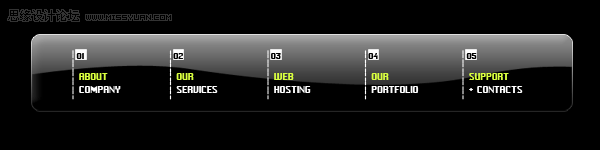 Photoshop制作超酷网页导航条 优图宝网 PS入门实例教程