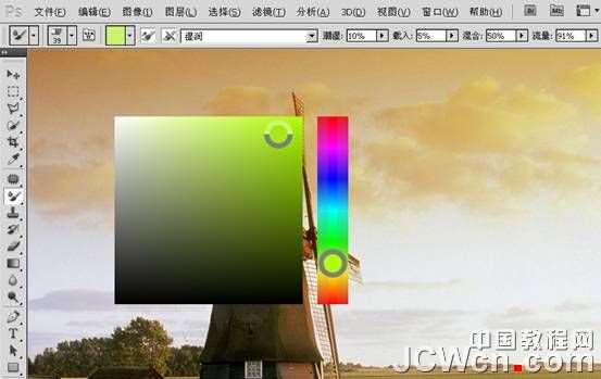 Photoshop CS5混合器画笔把风景照制作成油画 优图宝网 photoshop教程