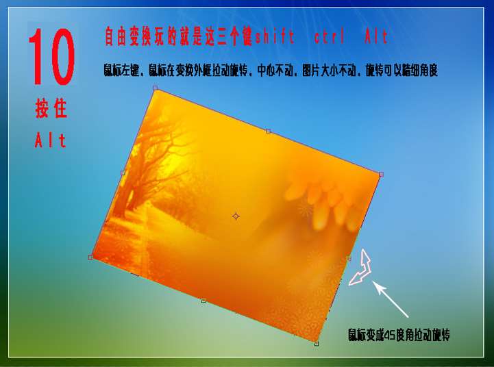 PS自由变换工具使用教程 优图宝网 PS入门实例教程