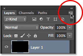 PS快速制作繁星 优图宝网 PS入门实例教程The Layers panel menu icon. Image ? 2013 Photoshop Essentials.com