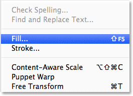 PS快速制作繁星 优图宝网 PS入门实例教程Selecting the Fill command from the Edit menu in the Menu Bar. Image ? 2013 Photoshop Essentials.com