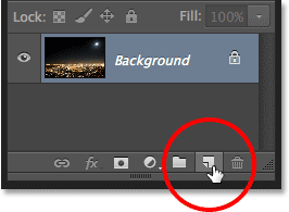 PS快速制作繁星 优图宝网 PS入门实例教程Clicking the New Layer icon in the Layers panel. Image ? 2013 Photoshop Essentials.com