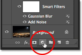 PS快速制作繁星 优图宝网 PS入门实例教程Clicking the New Adjustment Layer icon in the Layers panel. Image ? 2013 Photoshop Essentials.com