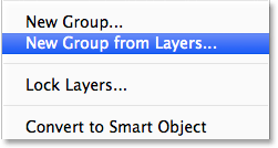 PS快速制作繁星 优图宝网 PS入门实例教程Selecting New Group from Layers from the Layers panel menu. Image ? 2013 Photoshop Essentials.com