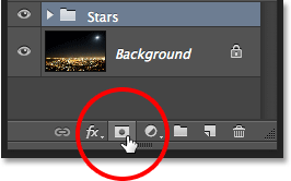 PS快速制作繁星 优图宝网 PS入门实例教程Clicking the Add Layer Mask icon in the Layers panel. Image ? 2013 Photoshop Essentials.com